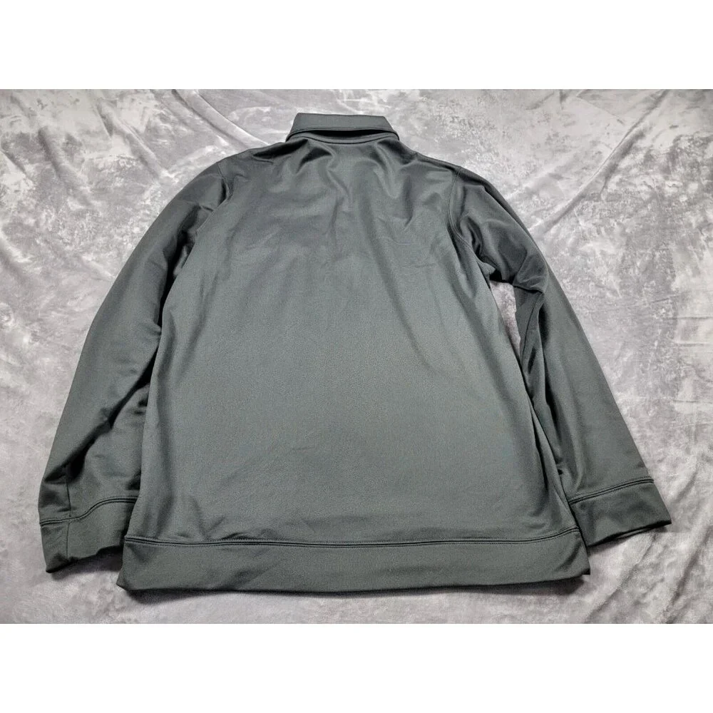 Nike Pullover Mens Medium Gray‎ 1/4 Zip Fleece Dri-Fit Swoosh Logo Lacrosse